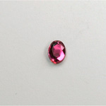 Glass Flat Back Rose Cut Faceted Foiled Stone - Oval 08x6MM ROSE