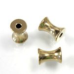 Brass Bead - Lead Safe Machine Made Concave Tube 08x6MM RAW BRASS