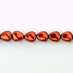 Czech Glass Pearl Bead - Potato 11x9.5MM DK COPPER 14322