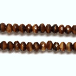 Czech Glass Fire Polish Bead - Rondelle Donut 05x3MM TIGEREYE
