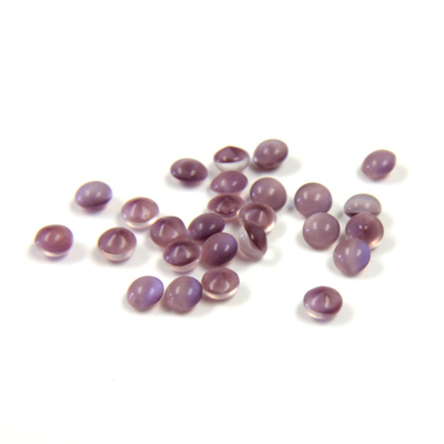 Glass Point Back Buff Top Stone Opaque Doublet - Round 12SS AMETHYST MOONSTONE