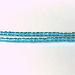 Czech Glass Fire Polish Bead - Round 02MM AQUA