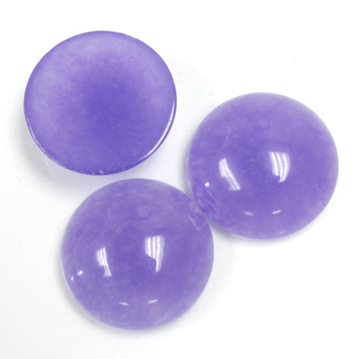 Gemstone Flat Back Cabochon - Round 18MM QUARTZ DYED #16 PURPLE