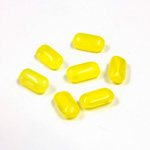 Glass Point Back Buff Top Stone Opaque Doublet - Cushion Octagon 08x4MM YELLOW MOONSTONE