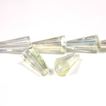Chinese Cut Crystal Bead - Fancy Cone 12x6MM CRYSTAL AB