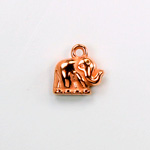 Metalized Plastic Pendant- Elephant 13MM COPPER