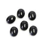 Gemstone Cabochon - Oval 10x8MM BLACK ONYX