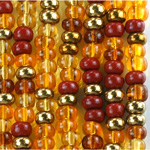 Preciosa Czech Glass Seed Bead - Round 6/0 MIXED EARTH Color