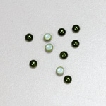 Glass Medium Dome Cabochon Pearl Spray Finish - Round 04MM HUNTER GREEN