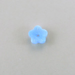 German Glass Flower with Center Hole - Round 07MM BLUE