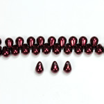 Glass Pendant Pearl Drop 6x4MM GARNET