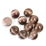 Fiber-Optic Cabochon - Round 08MM CAT'S EYE BROWN