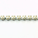 Czech Pearl Cup Chain PP14 WHITE PEARL-SILVER
