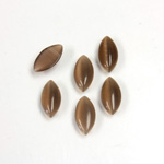 Fiber-Optic Cabochon - Navette 09.5x4.5MM CAT'S EYE BROWN