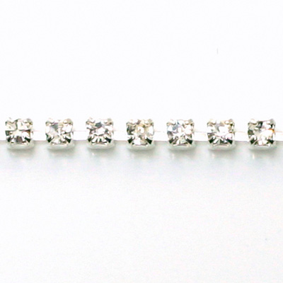 Preciosa Crystal Rhinestone Cup Chain - PP14 (SS6.5) CRYSTAL-SILVER