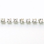 Preciosa Crystal Rhinestone Cup Chain - PP14 (SS6.5) CRYSTAL-SILVER