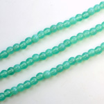 Czech Pressed Glass Bead - Smooth Round 04MM OPAL AQUA