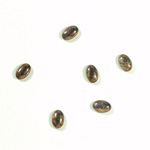 Glass Medium Dome Coated Cabochon - Oval 06x4MM LUSTER TAUPE