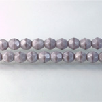 Czech Glass Fire Polish Bead - Round 06MM MOONSTONE AMETHYST