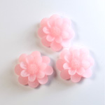 Plastic No-Hole Flower - 3 Layer 19MM MATTE PINK