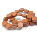Wood Bead - Smooth Flat Disc 10MM DYED BAYONG LACQUERED