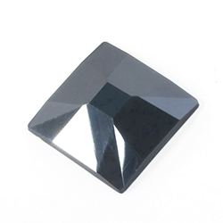 Asfour Crystal Flat Back Stone - Square 26MM HEMATITE