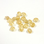 Glass Point Back Buff Top Stone Opaque Doublet - Round 17SS BEIGE MOONSTONE