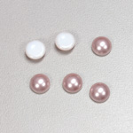 Glass Medium Dome Cabochon Pearl Spray Finish - Round 08MM LAVENDER