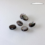 Shell Flat Back Cabochon - Oval 08x6MM BLACK TAHITI PEARL