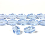 Czech Pressed Glass Bead - Lantern 11x7MM LT SAPPHIRE