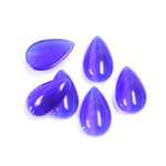 Fiber-Optic Cabochon - Pear 13x8MM CAT'S EYE ROYAL BLUE