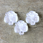 Czech Glass Flat Back Fancy Stone - Flower 14MM MATTE CRYSTAL