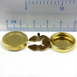 Metal Findings Button Cover Brass 17.5MM with Recess