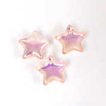 German Pressed Glass Pendant - Smooth Star 11MM ROSALINE AB