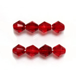 Czech Glass Fire Polished Bead - Bicone 08MM RUBY