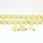 Czech Pressed Glass Bead - Smooth Bicone 06MM MATTE JONQUIL