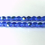 Czech Glass Fire Polish Bead - Round 06MM SAPPHIRE AB