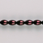 Czech Glass Pearl Bead - Oval 06x4MM GARNET 70499