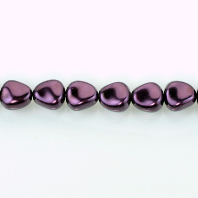 Czech Glass Pearl Bead - Potato 11x9.5MM AMETHYST 70979
