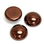 Glass Medium Dome Cabochon - Round 18MM Metallic Coated ANTIQUE COPPER