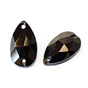 Asfour Crystal Flat Back Sew-On Stone - Pear 18x11MM JET HONEY coated