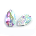 Asfour Crystal Flat Back Sew-On Stone - Pear 18x11MM CRYSTAL AB