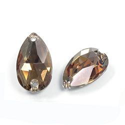 Asfour Crystal Flat Back Sew-On Stone - Pear 18x11MM HONEY