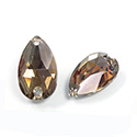 Asfour Crystal Flat Back Sew-On Stone - Pear 18x11MM HONEY