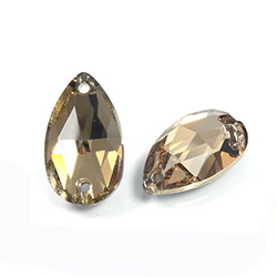 Asfour Crystal Flat Back Sew-On Stone - Pear 18x11MM LT COLORADO TOPAZ (32)