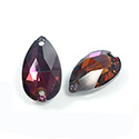 Asfour Crystal Flat Back Sew-On Stone - Pear 18x11MM NIGHT ORCHID