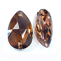 Asfour Crystal Flat Back Sew-On Stone - Pear 28x16MM BURNT SUGAR