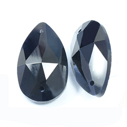 Asfour Crystal Flat Back Sew-On Stone - Pear 28x16MM JET