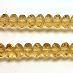 Czech Glass Fire Polish Bead - Rondelle Donut 09x6MM LIGHT TOPAZ