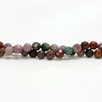 Gemstone Bead - Faceted Round 06MM FANCY JASPER